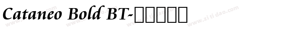 Cataneo Bold BT字体转换